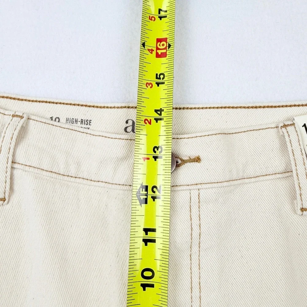 a.n.a Womens Stretch High Rise Slim Straight Leg Natural Denim Jeans Plus 18 NWT